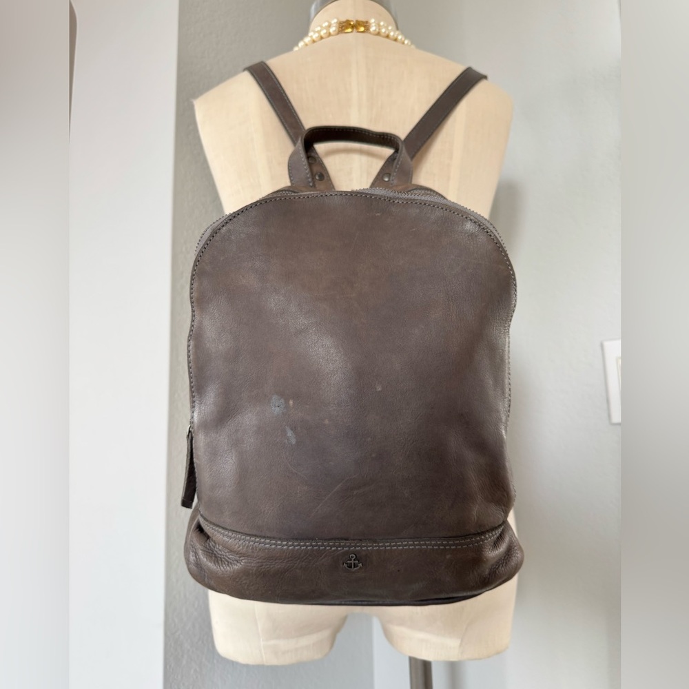 Leather Harbour 2nd Backpack Gray with Black Interior